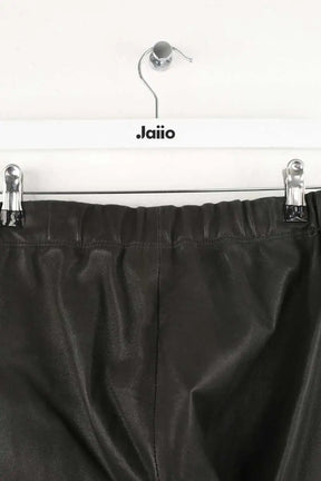 Pantalon droit Joseph Noir en Cuir
