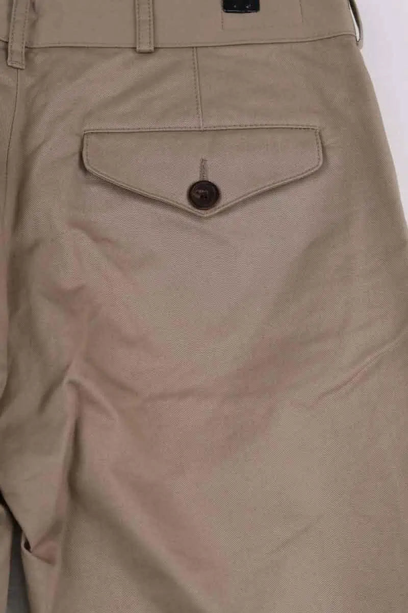 Pantalon droit Kitsuné Beige en Coton