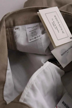 Pantalon droit Kitsuné Beige en Coton