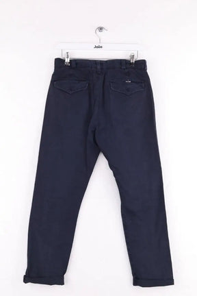 Pantalon droit Kitsuné Bleu en Coton