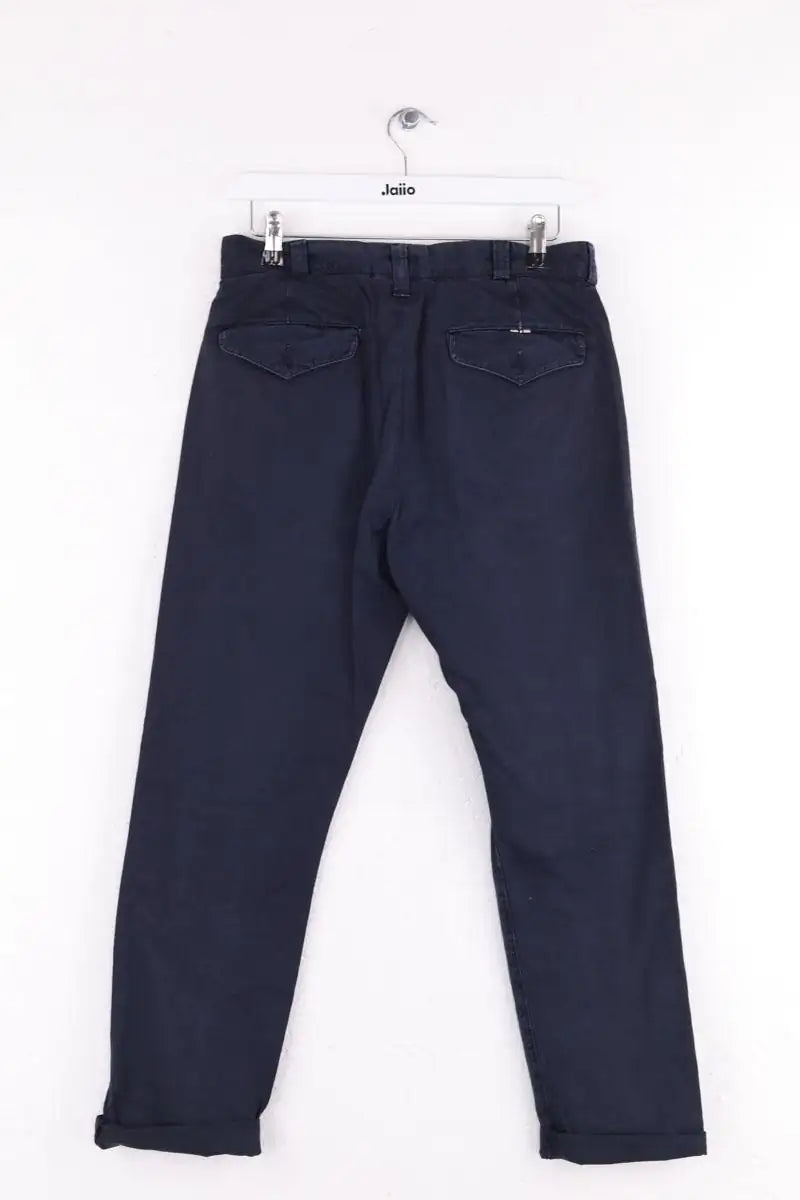 Pantalon droit Kitsuné Bleu en Coton