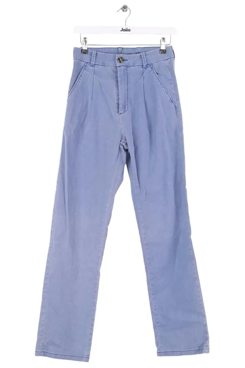 Pantalon droit Leon & Harper Bleu en Lin, taille M - Seconde Main