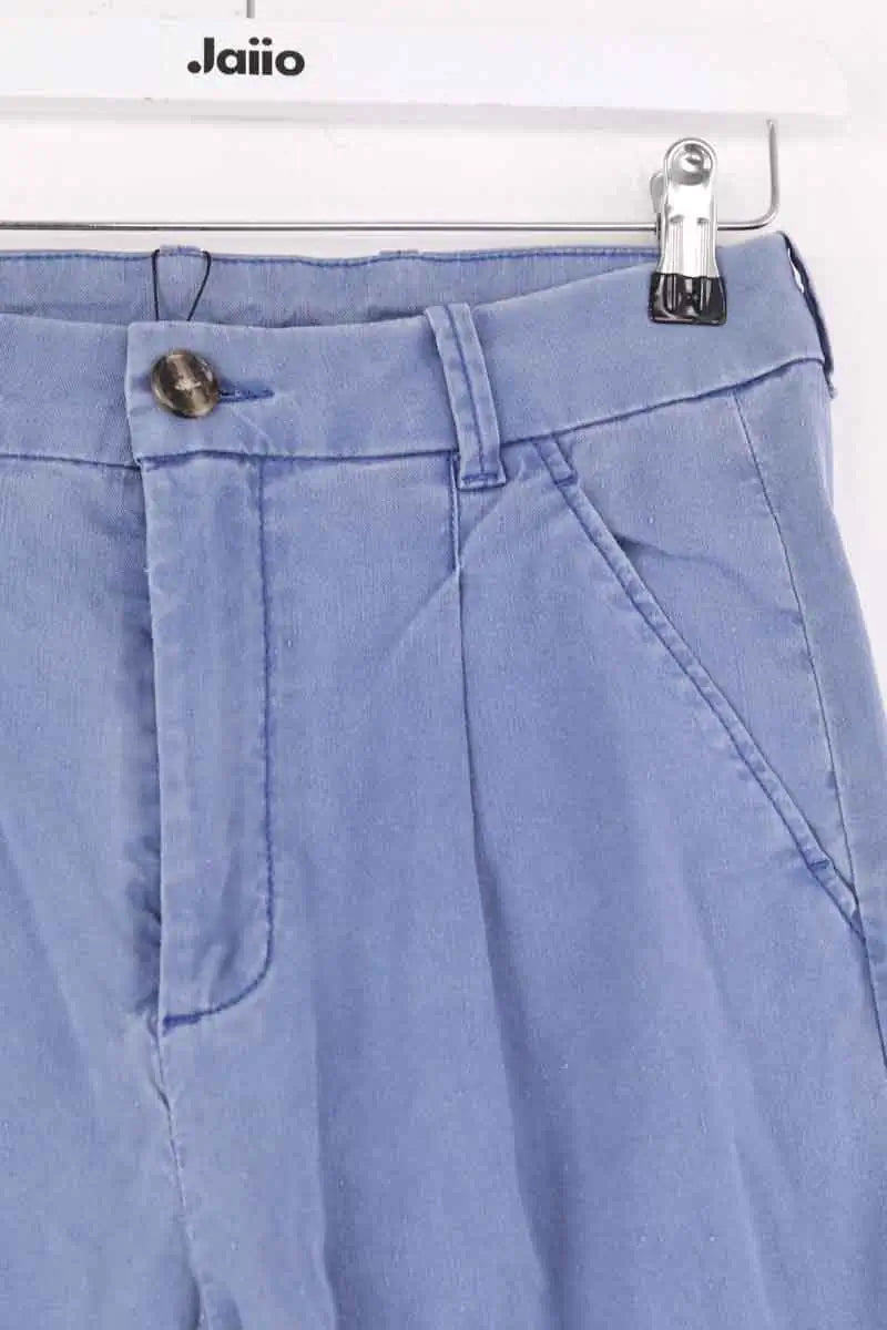 Pantalon droit Leon & Harper Bleu en Lin