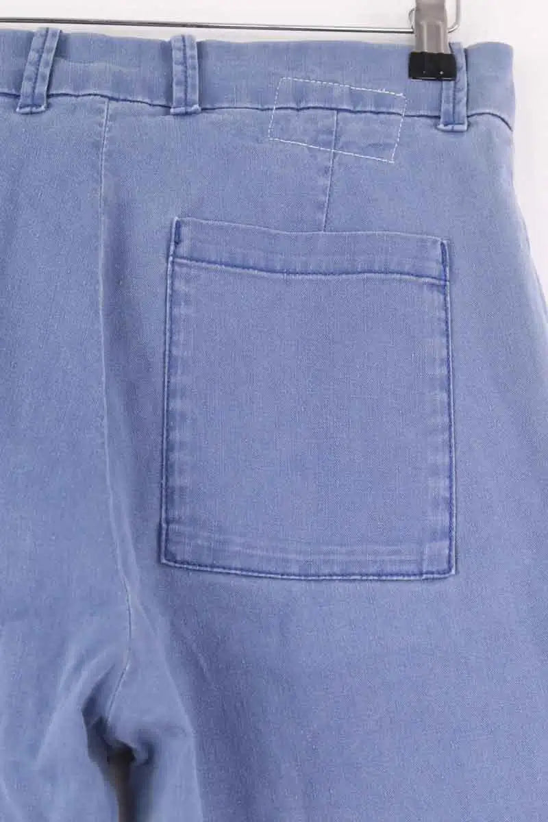 Pantalon droit Leon & Harper Bleu en Lin