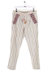 Pantalon droit Leon & Harper Ecru en Coton, taille S - Seconde Main