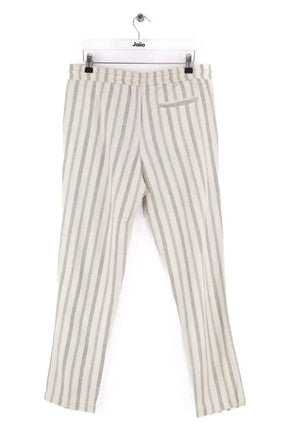 Pantalon droit Leon & Harper Ecru en Coton