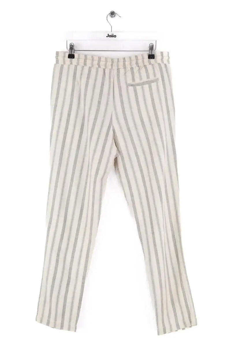 Pantalon droit Leon & Harper Ecru en Coton