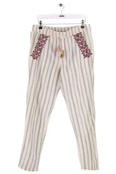 Pantalon droit Leon & Harper Ecru en Coton, taille S - Seconde Main