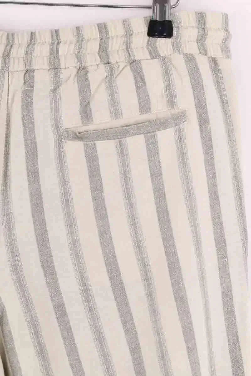 Pantalon droit Leon & Harper Ecru en Coton