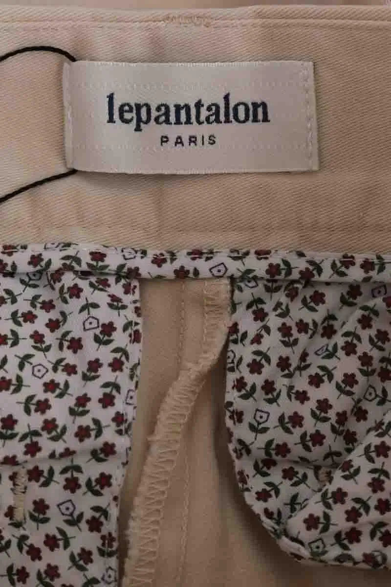 Pantalon droit Lepantalon Beige en Coton