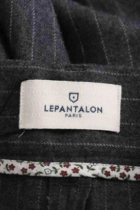 Pantalon droit Lepantalon Gris en Laine