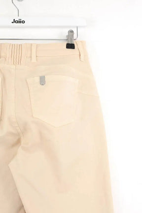 Pantalon droit Liu Jo Beige en Coton