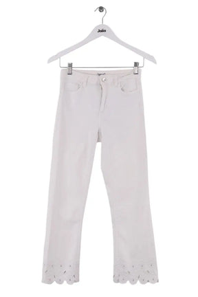 Pantalon droit Liu Jo Blanc en Coton, taille S - Seconde Main