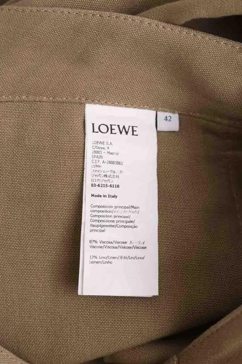 Pantalon droit Loewe Camel en Synthétique