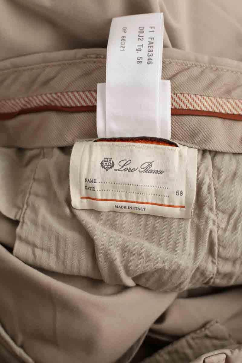 Pantalon droit Loro Piana Beige en Coton