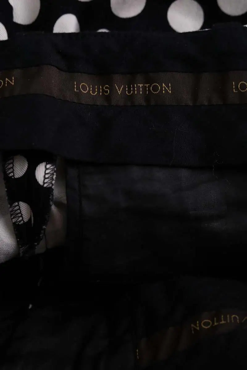 Pantalon droit Louis Vuitton Noir en Coton