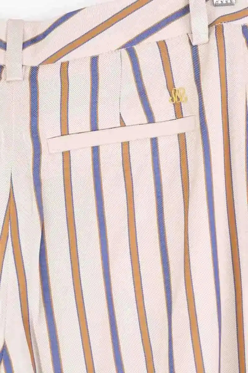 Pantalon droit Maison Sarah Lavoine Beige en Viscose