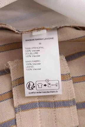 Pantalon droit Maison Sarah Lavoine Beige en Viscose