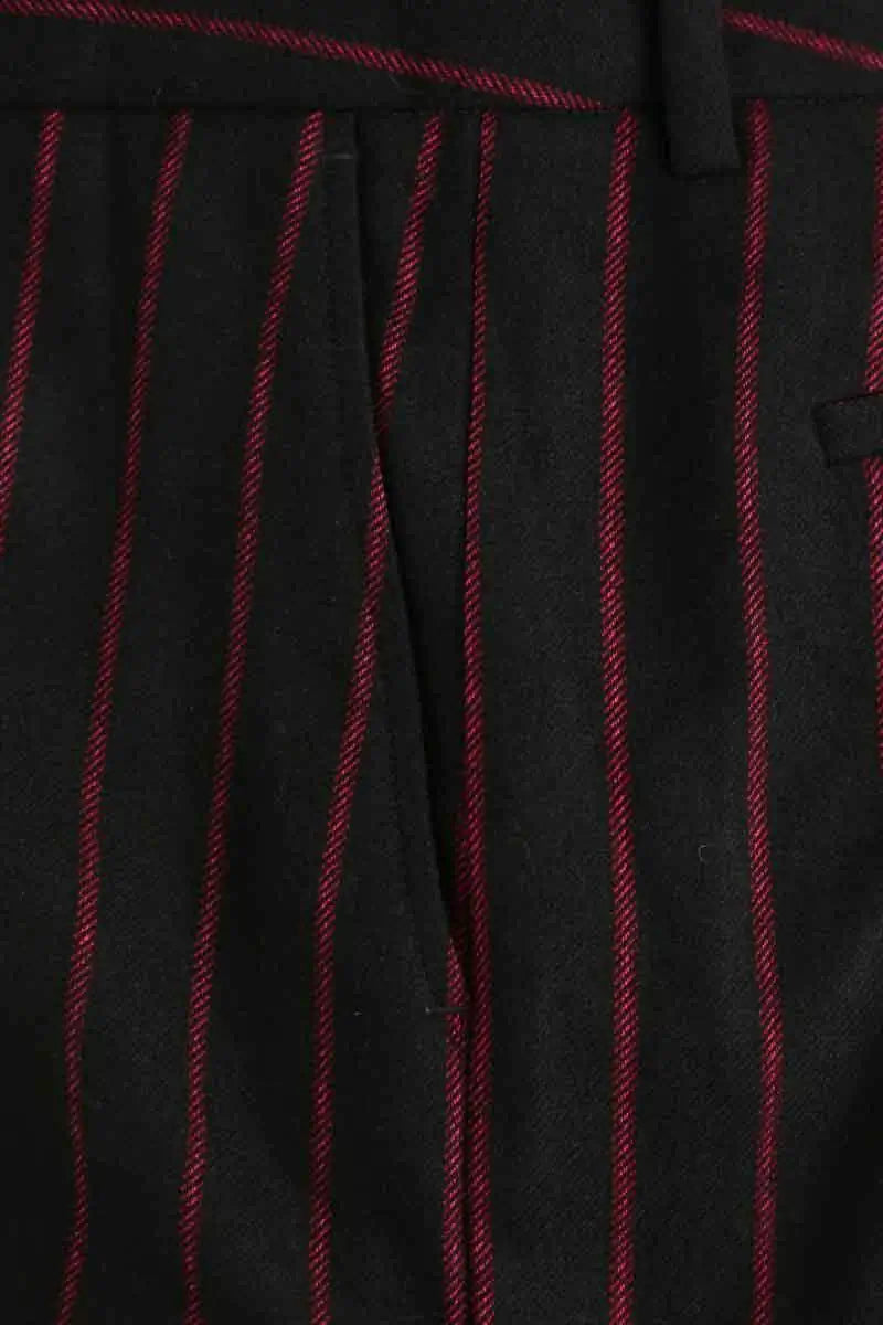 Pantalon droit Maison Sarah Lavoine Noir en Laine
