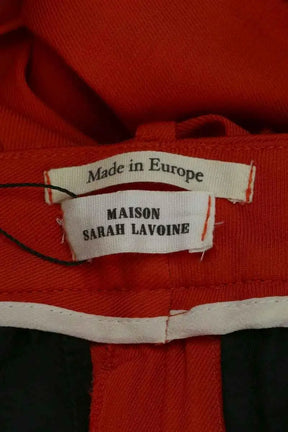 Pantalon droit Maison Sarah Lavoine Rouge en Viscose