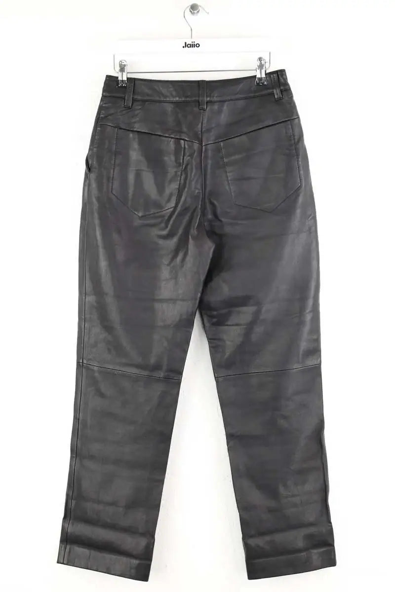 Pantalon droit Maison Standards Noir en Cuir