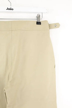 Pantalon droit Maison Ullens Ecru en Cuir