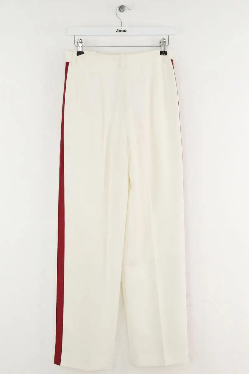 Pantalon droit Maje Blanc en Polyester