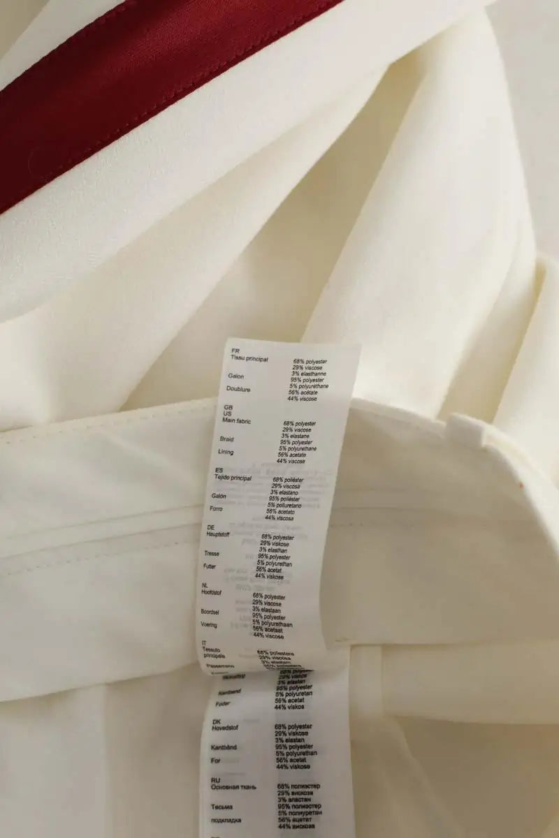 Pantalon droit Maje Blanc en Polyester
