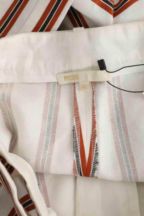 Pantalon droit Maje Blanc en Viscose
