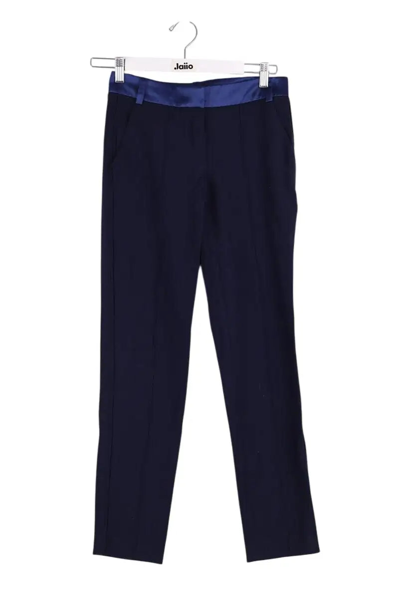 Pantalon droit Maje Marine en Viscose, taille XS - Seconde Main