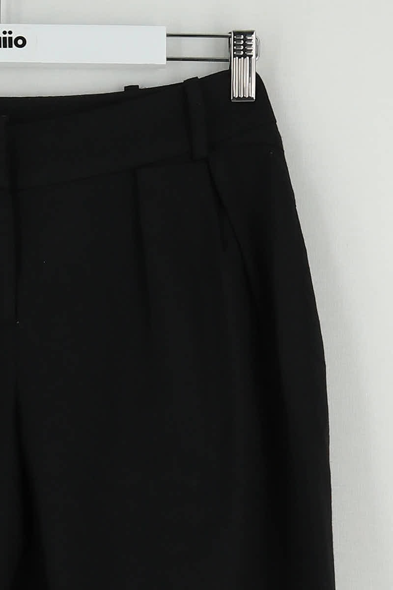 Pantalon droit Maje Noir en Laine