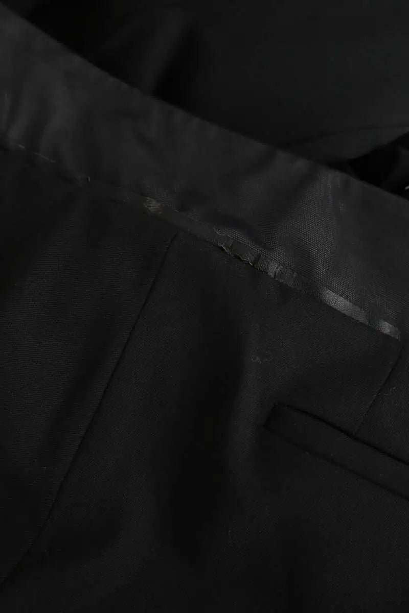 Pantalon droit Maje Noir en Laine