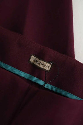 Pantalon droit Maliparmi Bordeaux en Polyester