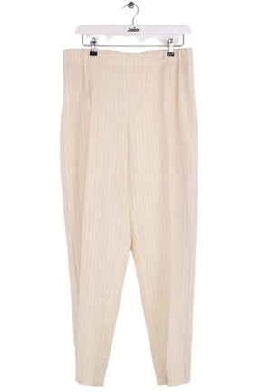 Pantalon droit Marina Rinaldi Ecru en Laine, taille XL - Seconde Main