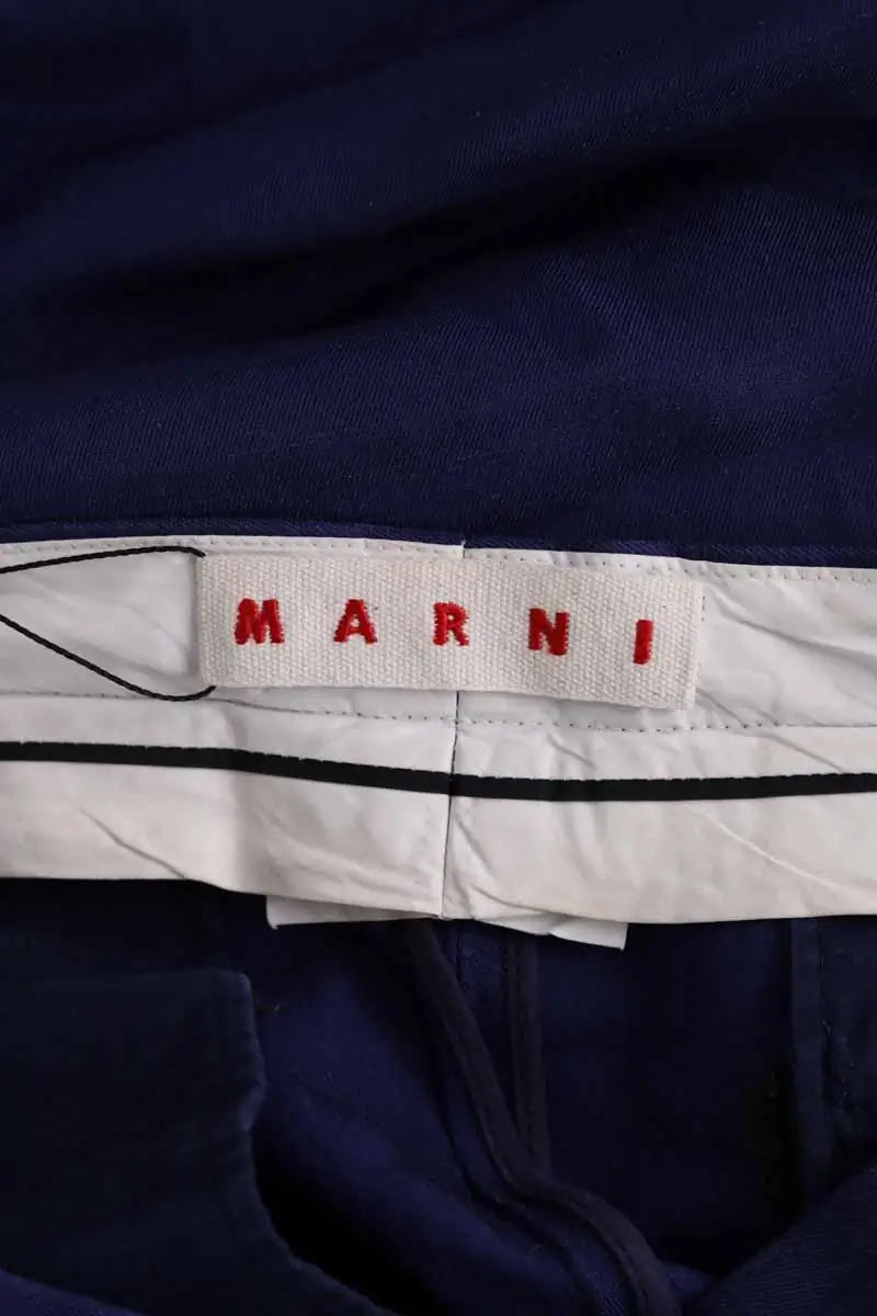 Pantalon droit Marni Bleu en Lin