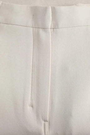 Pantalon droit Max Mara Ecru en Coton