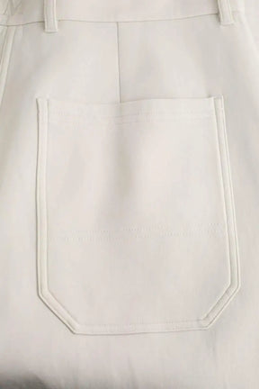 Pantalon droit Max Mara Ecru en Coton