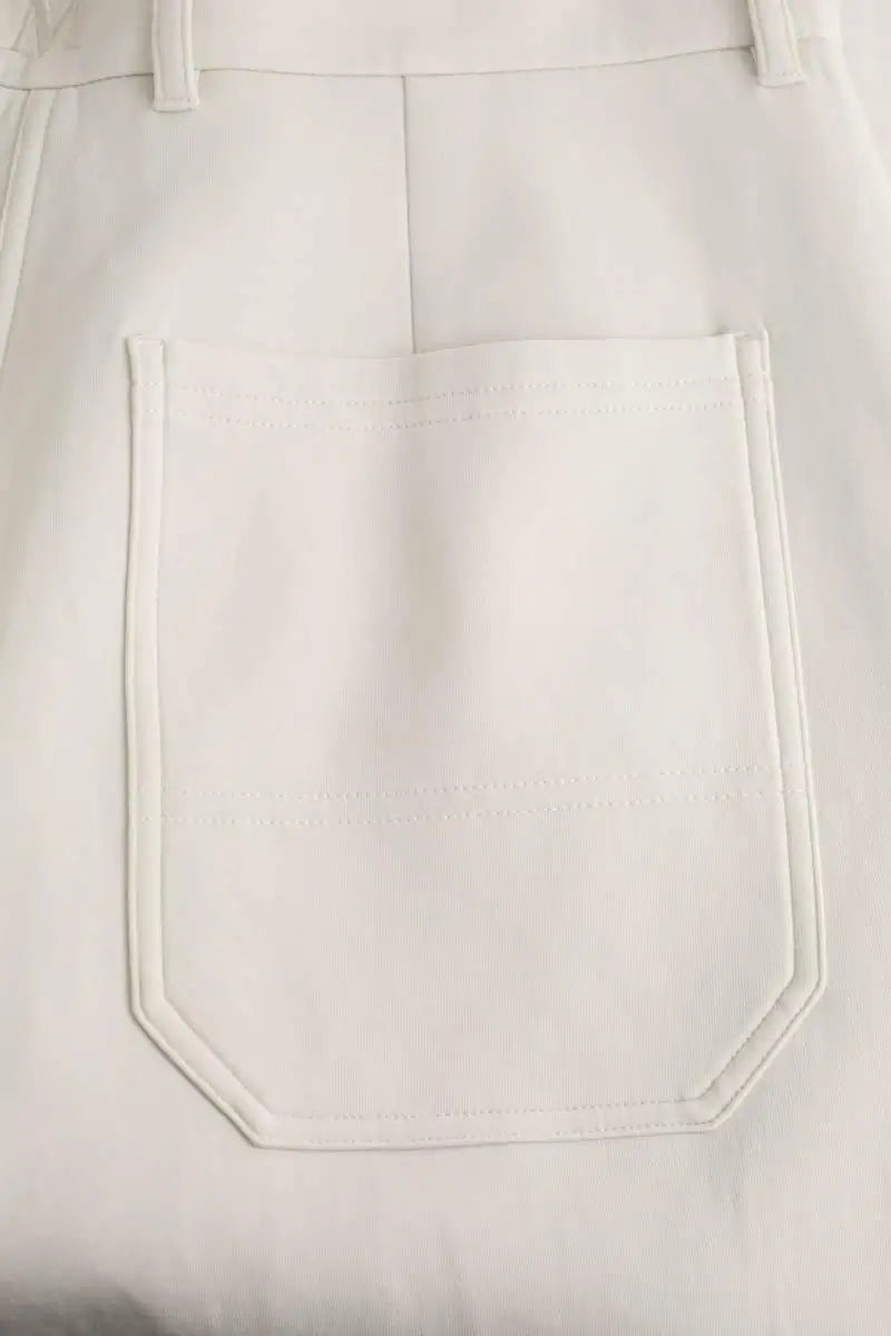 Pantalon droit Max Mara Ecru en Coton