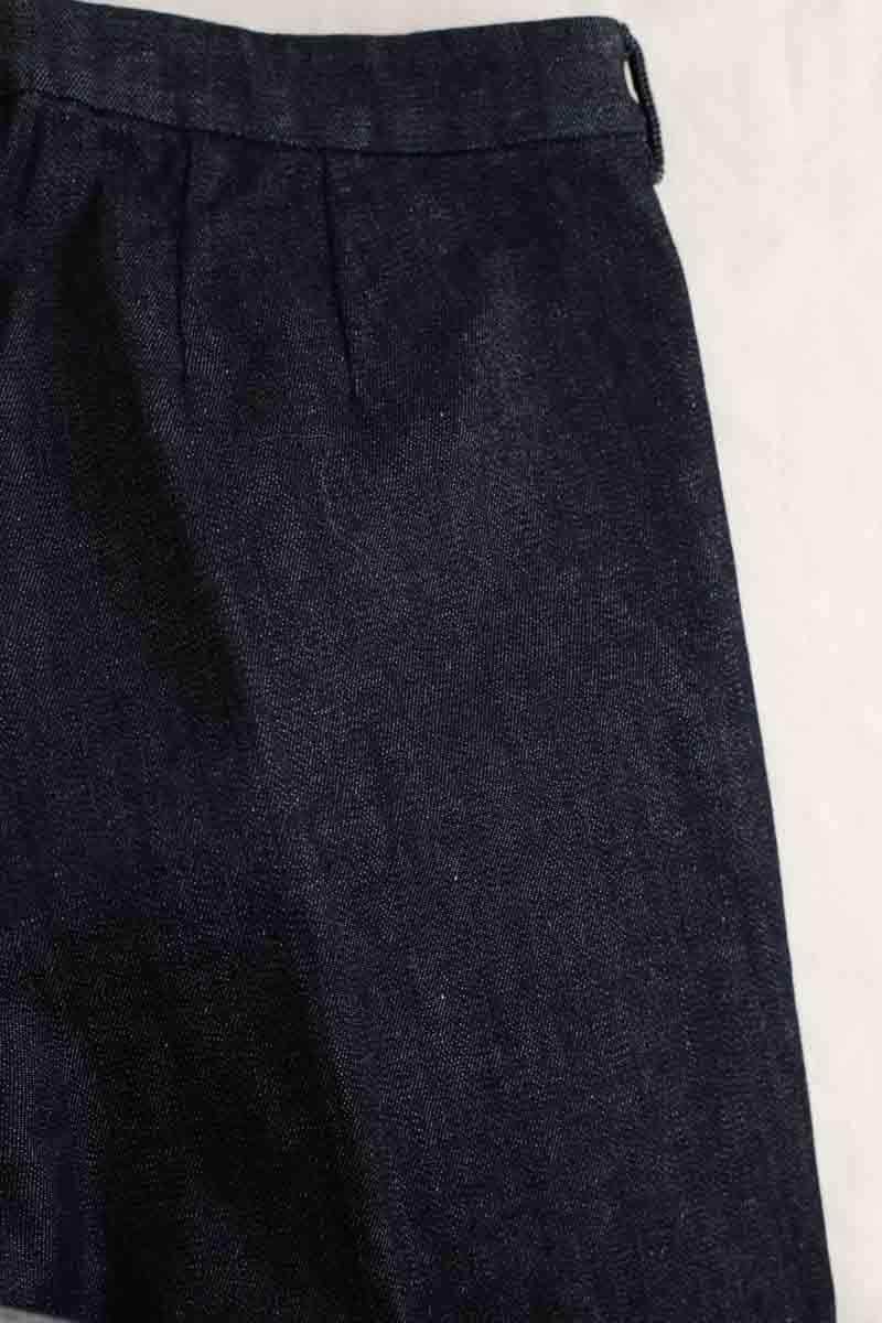 Pantalon droit Max Mara Marine en Coton