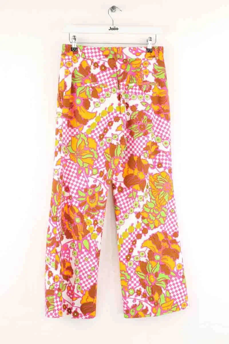 Pantalon droit Max Mara Multicolore en Coton