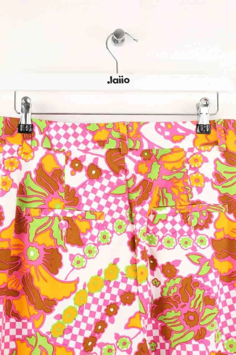 Pantalon droit Max Mara Multicolore en Coton