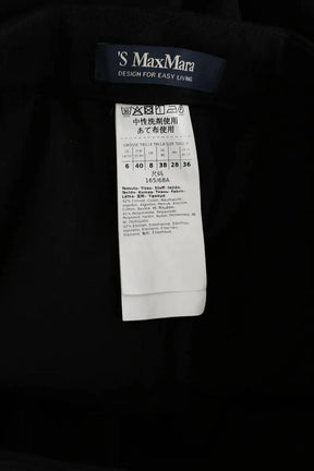 Pantalon droit Max Mara Noir en Coton