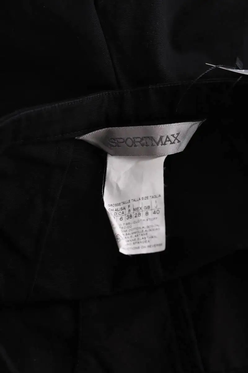Pantalon droit Max Mara Noir en Coton