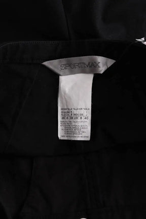 Pantalon droit Max Mara Noir en Coton