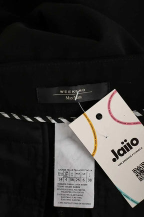 Pantalon droit Max Mara Noir en Synthétique