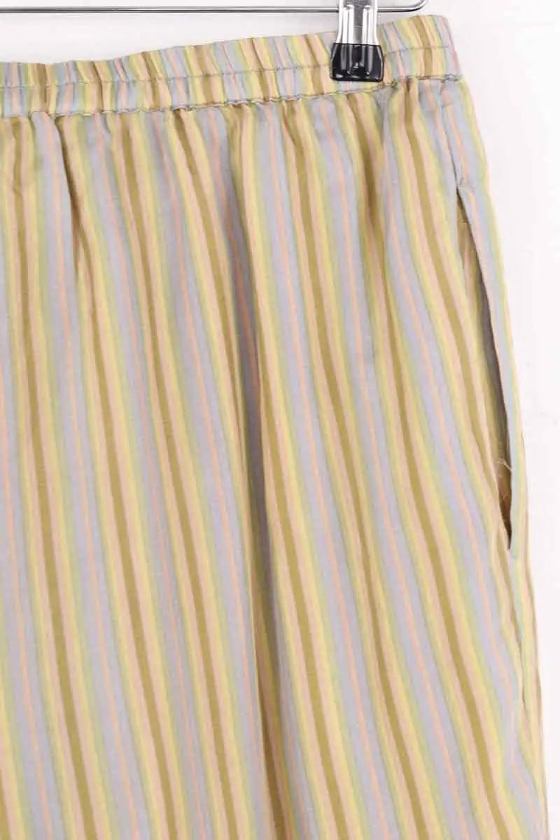 Pantalon droit Mes Demoiselles Aimee Vert en Soie