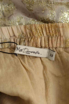Pantalon droit Mes Demoiselles Attila Doré en Viscose
