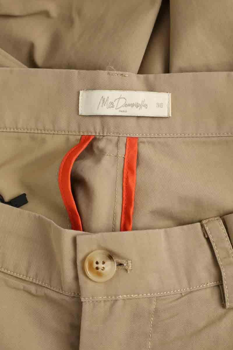 Pantalon droit Mes Demoiselles Beige en Coton