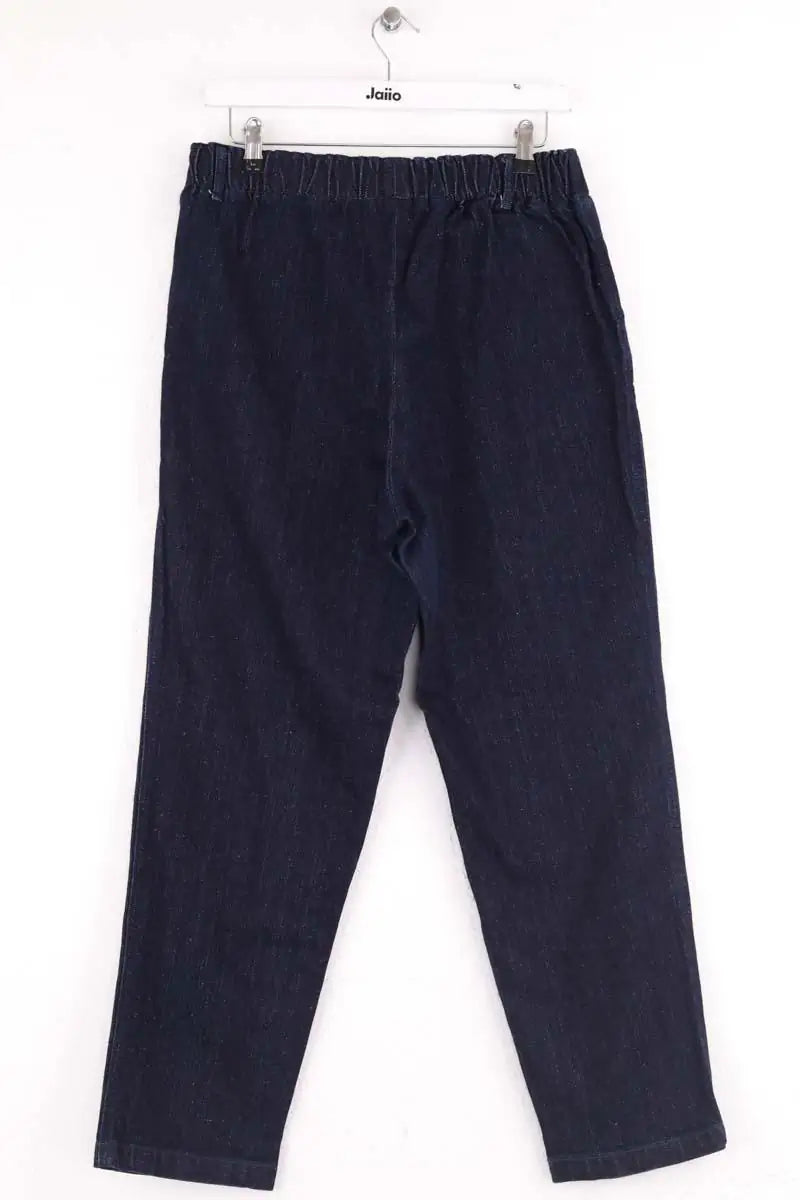 Pantalon droit Mes Demoiselles Gaucho Bleu en Coton