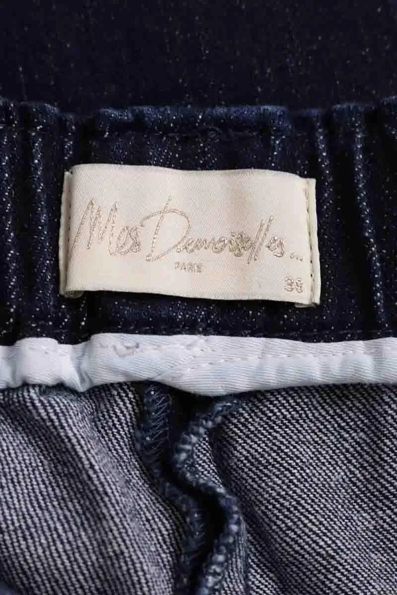Pantalon droit Mes Demoiselles Gaucho Bleu en Coton